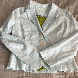 Boden Women's Light Blue linen Blazer